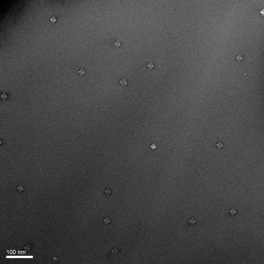 TEM-Aufnahme von Einschlüssen von festem Stickstoff in Diamant. Navon et al. (2017).