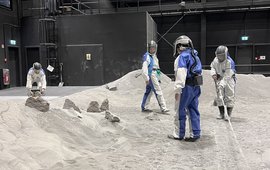 Preparation of Campaign in LUNA, the training centre for moon expeditions by ESA and DLR