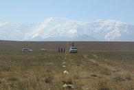 Seismische Feldarbeit im Alai-Tal, Kirgisien.