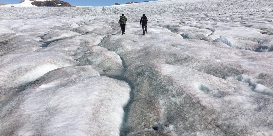 Mittivakkat-Gletscher, Grönland. Juli 2019. INTERACT-Projekt AirMiMic
